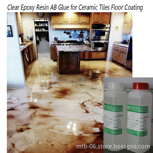 With good transparency, Excellent surface gloss Epoxy Resin Coating and Paint Glue for Marble and Ceramic Tiles